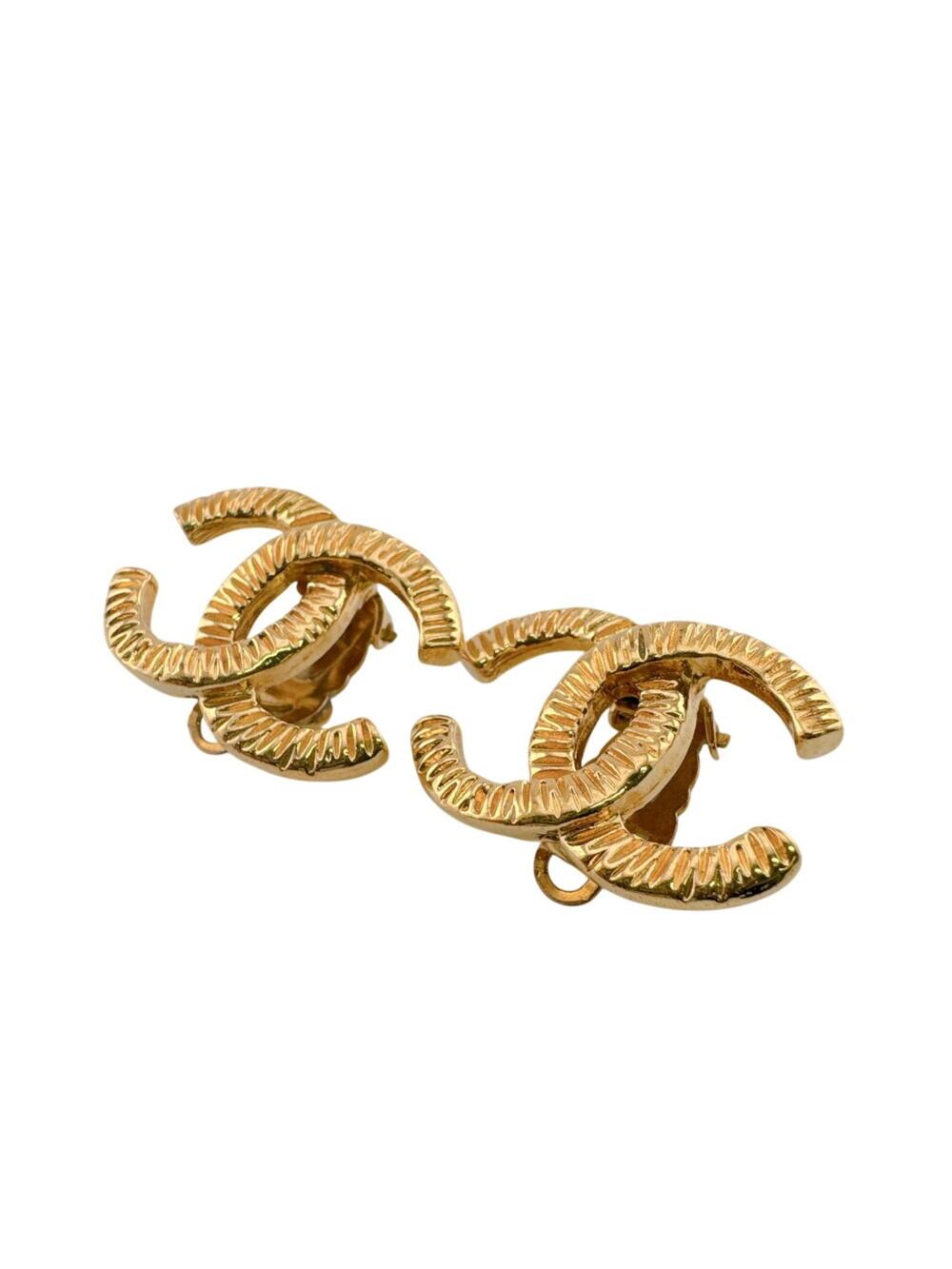 Chanel Cc Logo Clip-On Earrings Metal #346655C75B